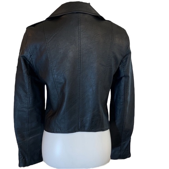 Romeo + Juliet Couture Black Faux Leather Jacket Size Medium NWT - Picture 5 of 17